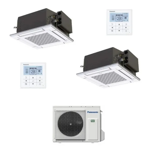 Klimaanlagen Panasonic Duo Split 9+9 Btu 60 x 60 4 wege CU-2Z41TBE