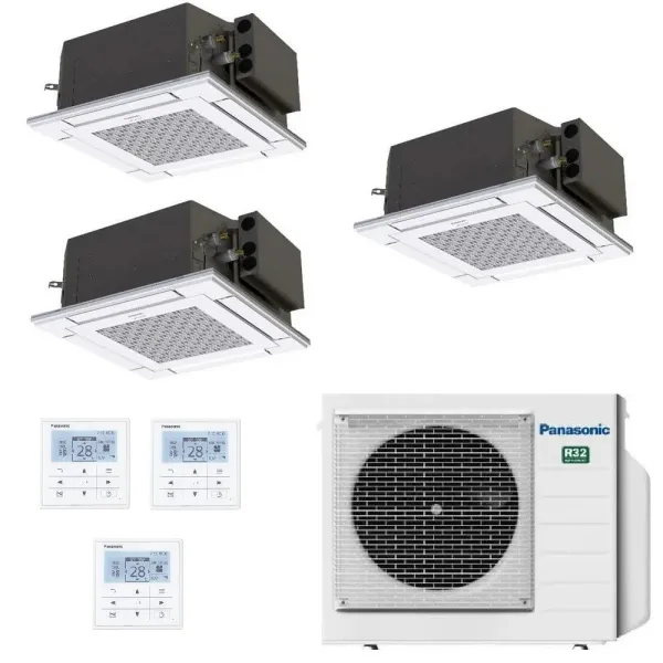 Klimaanlagen Panasonic Trio Split 9+9+9 60 x 60 4 wege CU-3Z52TBE