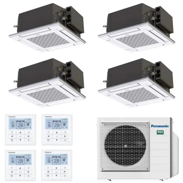 Klimaanlagen Panasonic Quadri Split 9+9+9+9 60 x 60 4 wege CU-4Z68TBE