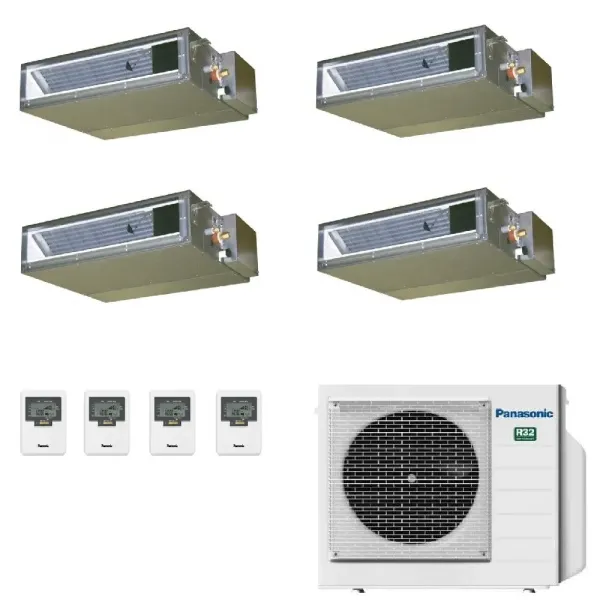 Klimaanlagen Panasonic Quadri Split 9+9+9+9 Btu Ducted CU-4Z80TBE