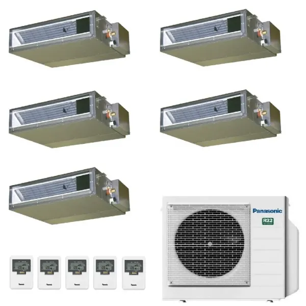 Klimaanlagen Panasonic Penta Split 9+9+9+9+9 Btu Ducted CU-5Z90TBE