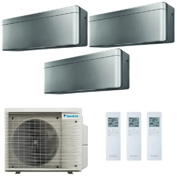 Klimaanlagen Daikin Trio Split 7+7+7 Stylish Silbernen 3MXM40A9