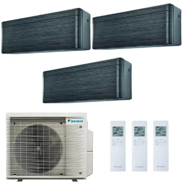 Klimaanlagen Daikin Trio Split 7+7+7 Stylish Schwarz 3MXM40A9