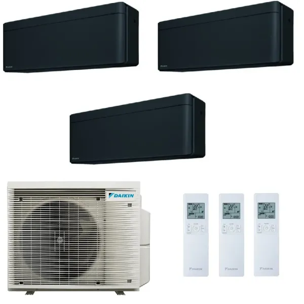 Klimaanlagen Daikin Trio Split 7+7+7 Stylish Schwarz 3MXM40A9