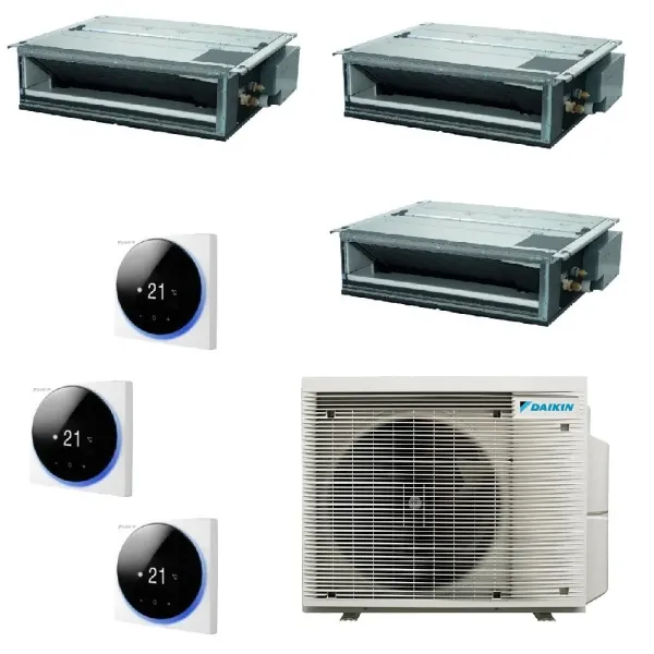 Klimaanlagen Daikin Trio Split 9+9+12 FDXM-F9 BRC1H52 3MXM52A9