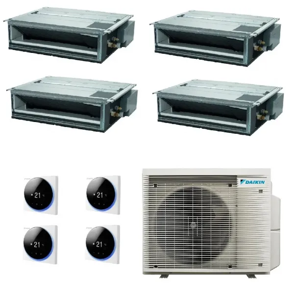 Klimaanlagen Daikin Quadri Split 9+9+9+9 FDXM-F9 BRC1H52 4MXM68A9