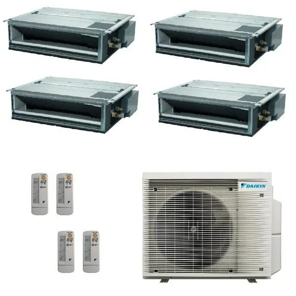 Klimaanlagen Daikin Quadri Split 9+9+9+9 FDXM-F9 BRC4C65 4MXM68A9