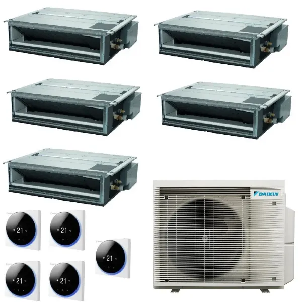 Klimaanlagen Daikin Penta Split 9+9+9+9+9 FDXM-F9 BRC1H52 5MXM90A9