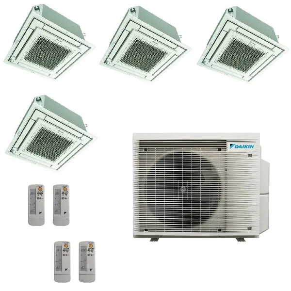 Klimaanlagen Daikin Quadri Split 9+9+9+9 Kassette BRC7F530W 4MXM68A9