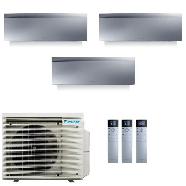 Klimaanlagen Daikin Trio Split 7+7+7 Emura Silbernen 3MXM40A9