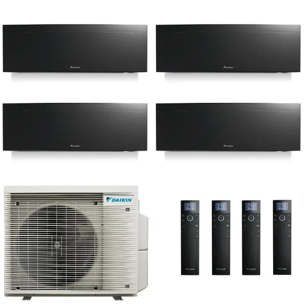 Daikin Quadri Split 7+7+7+7 Emura 3 Schwarz 4MXM68A9