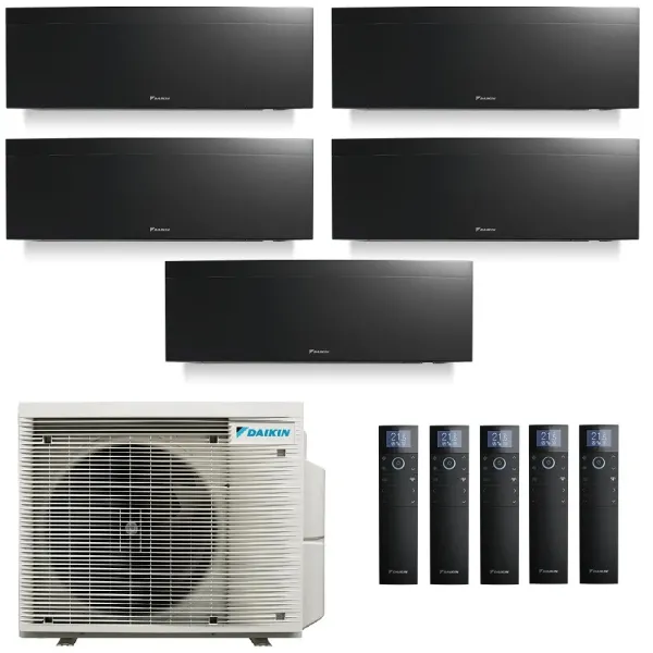 Klimaanlagen Daikin Penta 7+7+7+9+9 Emura 3 Schwarz 5MXM90A9