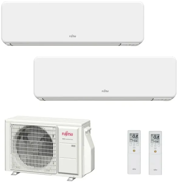 Klimaanlage Fujitsu Duo Split 7+7 KG AOYG14KBTA2 Wand WiFi