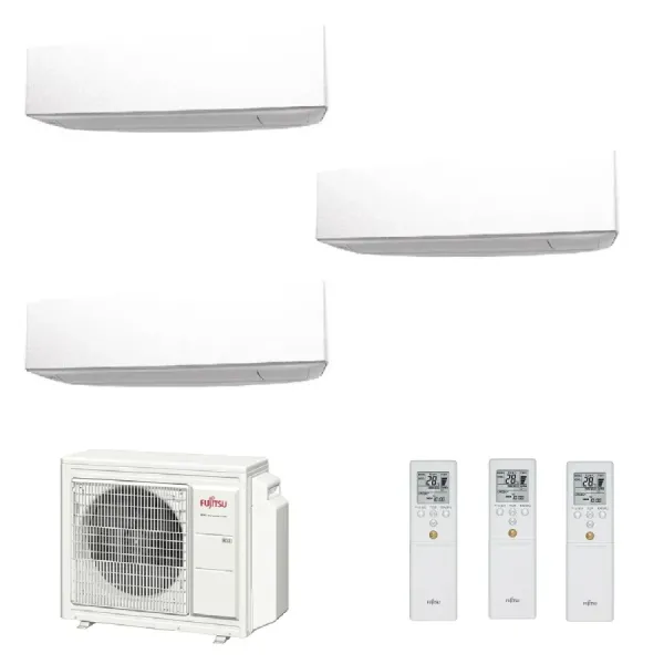 Klimaanlage Fujitsu Trio Split 7+7+7 KE WiFi AOYG18KBTA3 Weiß