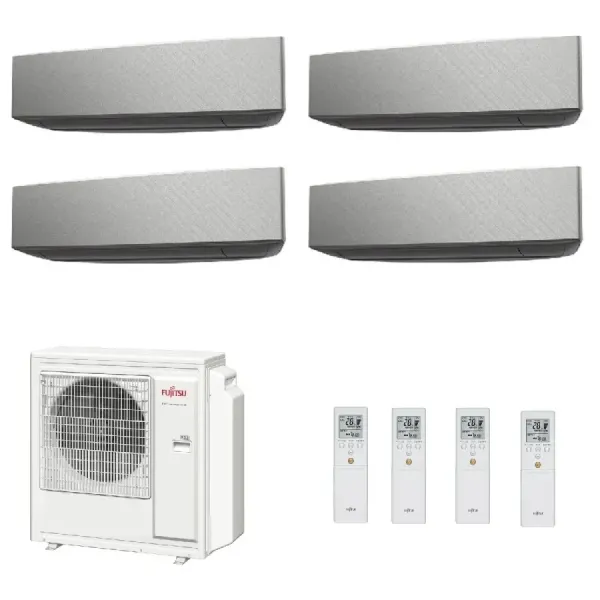 Fujitsu Quadri Split 7+7+7+7 KE-B WiFi AOYG30KBTA4 Silber