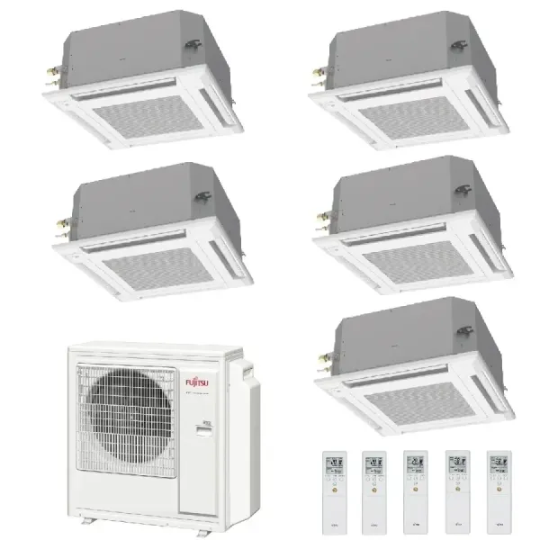 Klimaanlage Fujitsu Penta Split 9+9+9+9+9 Kassettengerät AOYG36KBTA5