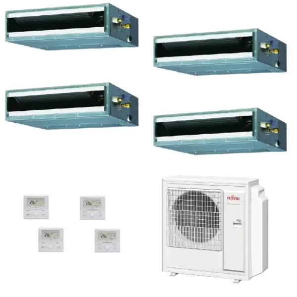 Klimaanlage Fujitsu Quadri Split 7+7+7+7 KL Kompakt AOYG30KBTA4