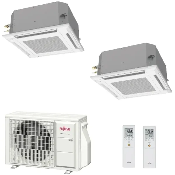 Klimaanlage Fujitsu Duo Split 12+12 Kassettengerät AOYG24KBTA3