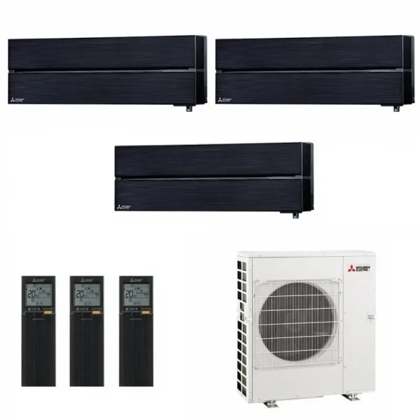 Mitsubishi Trio Split 9+9+12 Btu Schwarz Onyx MXZ-3F54VF4