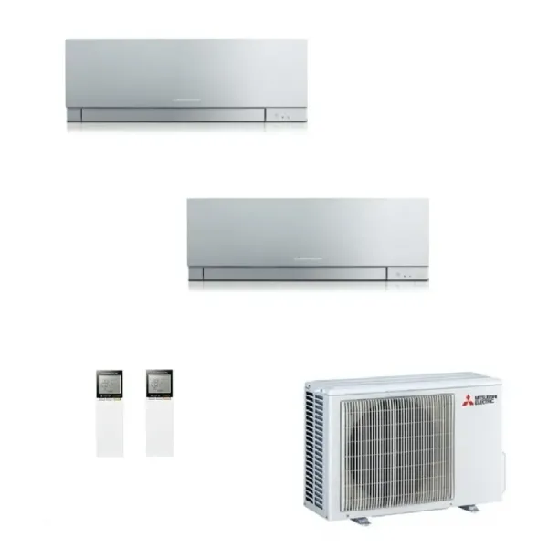 Klimaanlagen Mitsubishi Duo Split 7+7 Btu Silbernen MXZ-2F33VF4