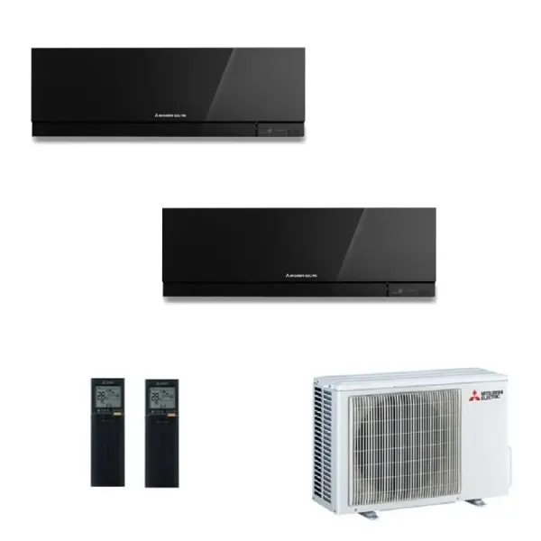 Klimaanlagen Mitsubishi Duo Split 7+7 Btu Schwarz MXZ-2F33VF4