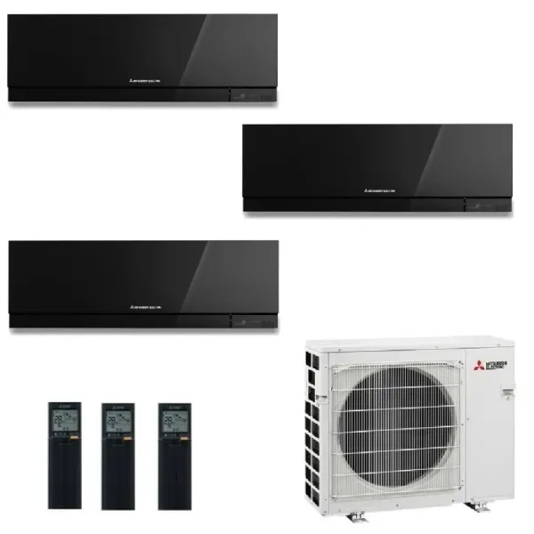 Klimaanlagen Mitsubishi Trio Split 7+9+9 Schwarz MXZ-3F54VF4